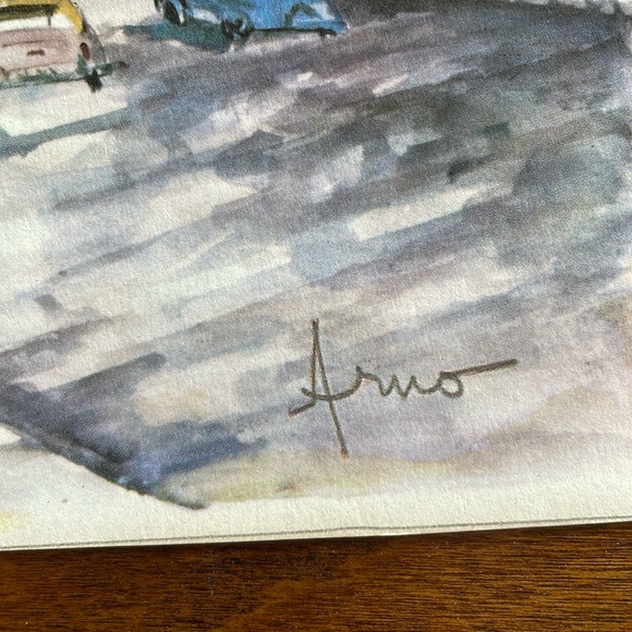 VTG 1960’s Peter Arno French Watercolor - Picture 2 of 4